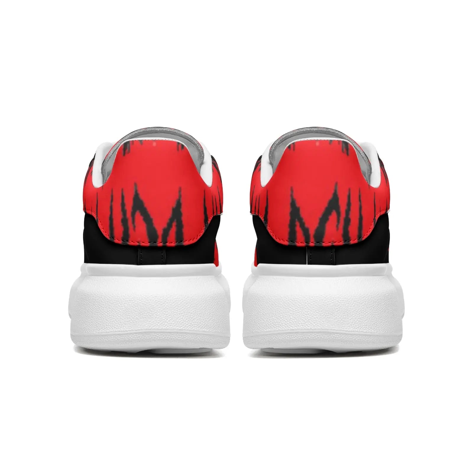 FZ Unisex Non Slip Lace Up Faux Leather Sneakers Printy6