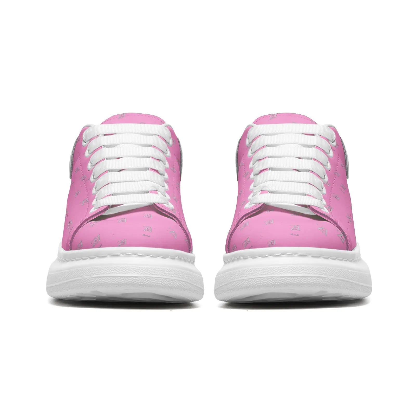 FZ Unisex Non Slip Lace Up Faux Leather Sneakers Printy6