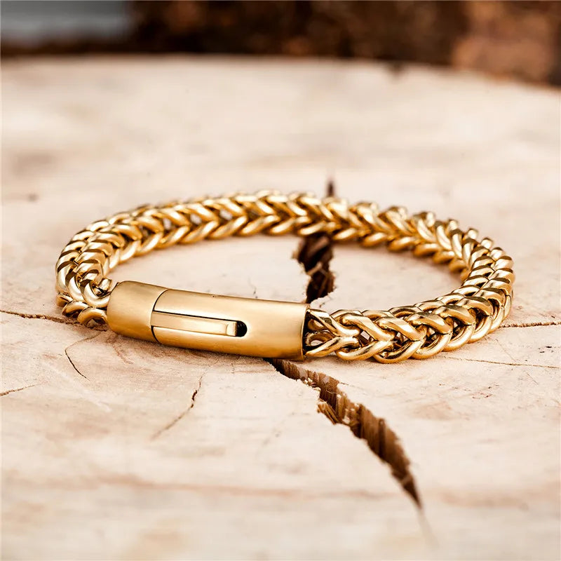 FZ 6MM Cuban Link Chain Stainless Steel Punk Rock Bracelet - FZwear