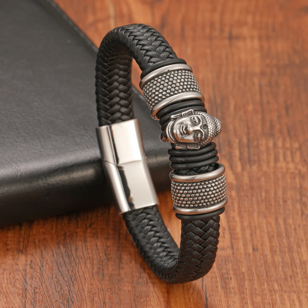 FZ Avatar of Vishnu Buddha Genuine Leather Bracelet - FZwear