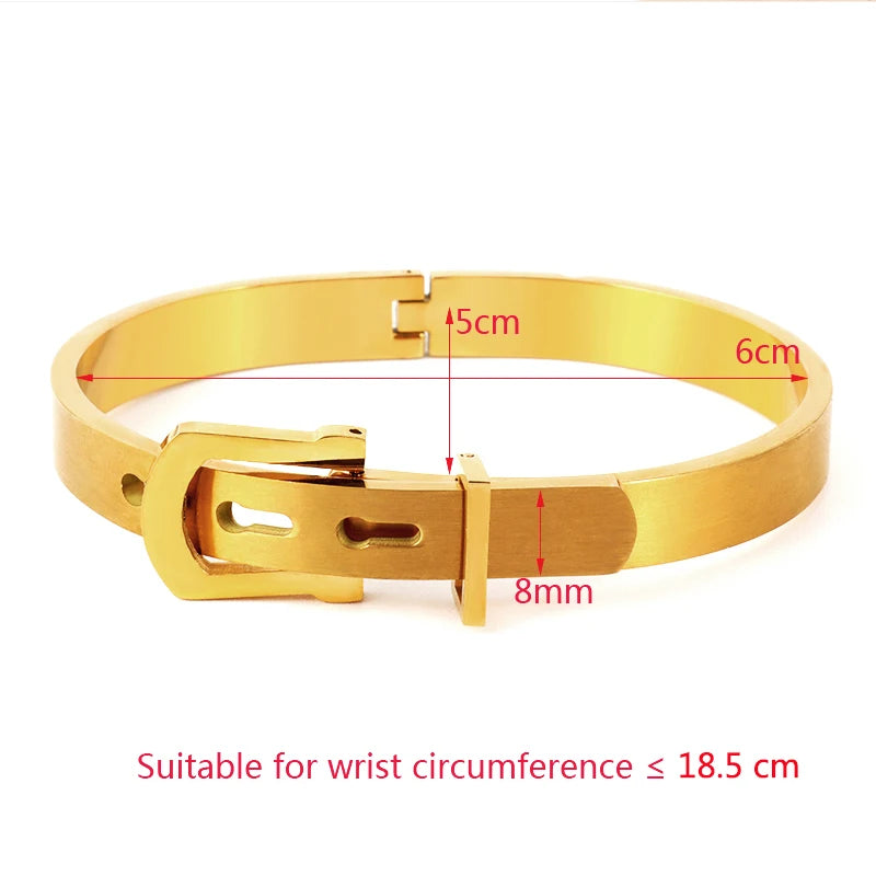 FZ 3 pcs/Set Royal Roman Numeral Belt Buckle Stainless Steel Bracelet - FZwear