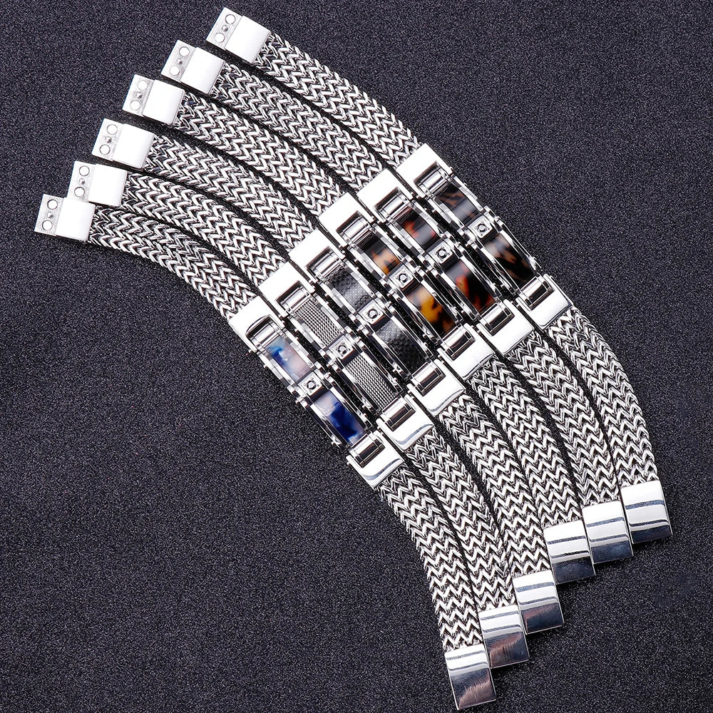 FZ Braided Keel Chain Magnet Clasp Stainless Steel Bracelet - FZwear