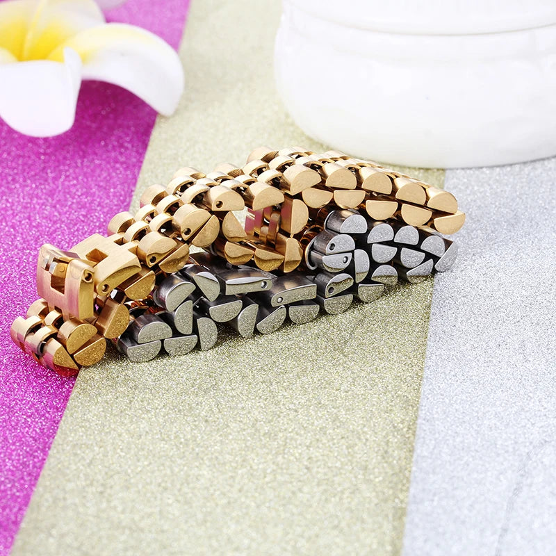 FZ Wide Chain Watchband Style Never Fade Bracelet - FZwear