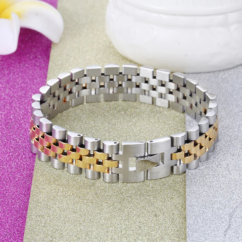 FZ Wide Chain Watchband Style Never Fade Bracelet - FZwear