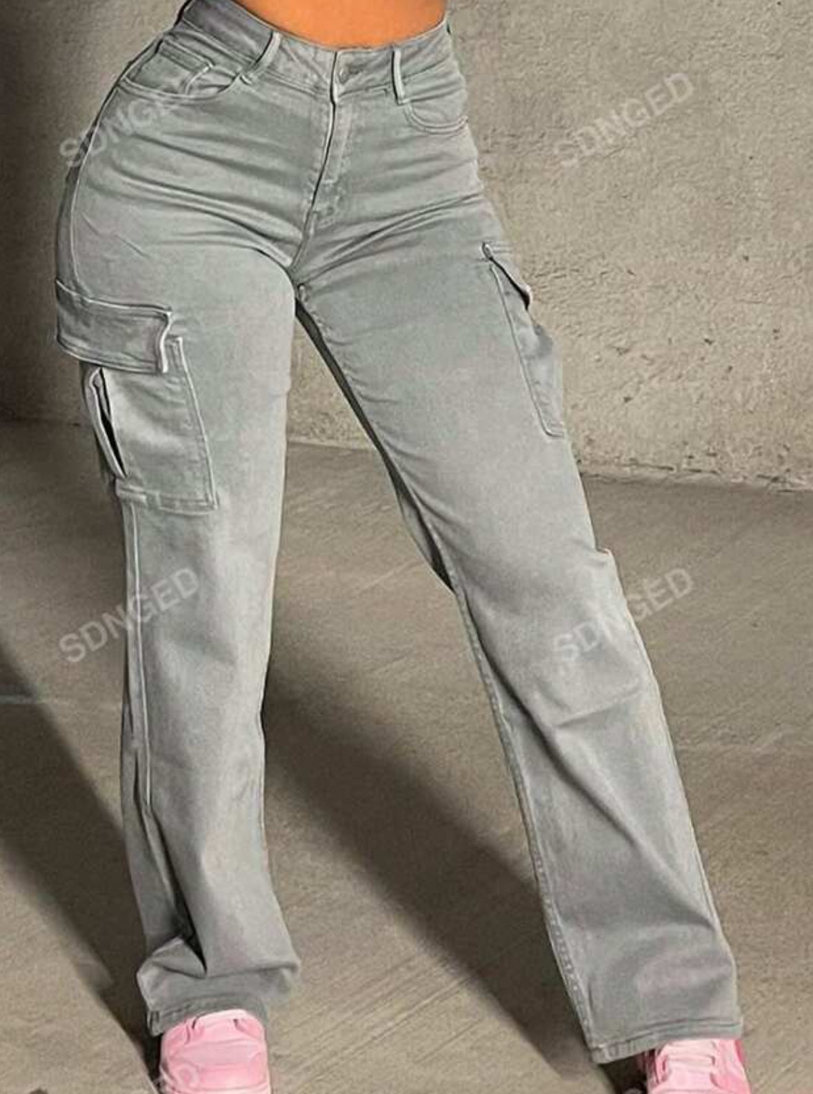 FZ Women's Fashionable Born Big Pocket Slim Fit Cargo Pants