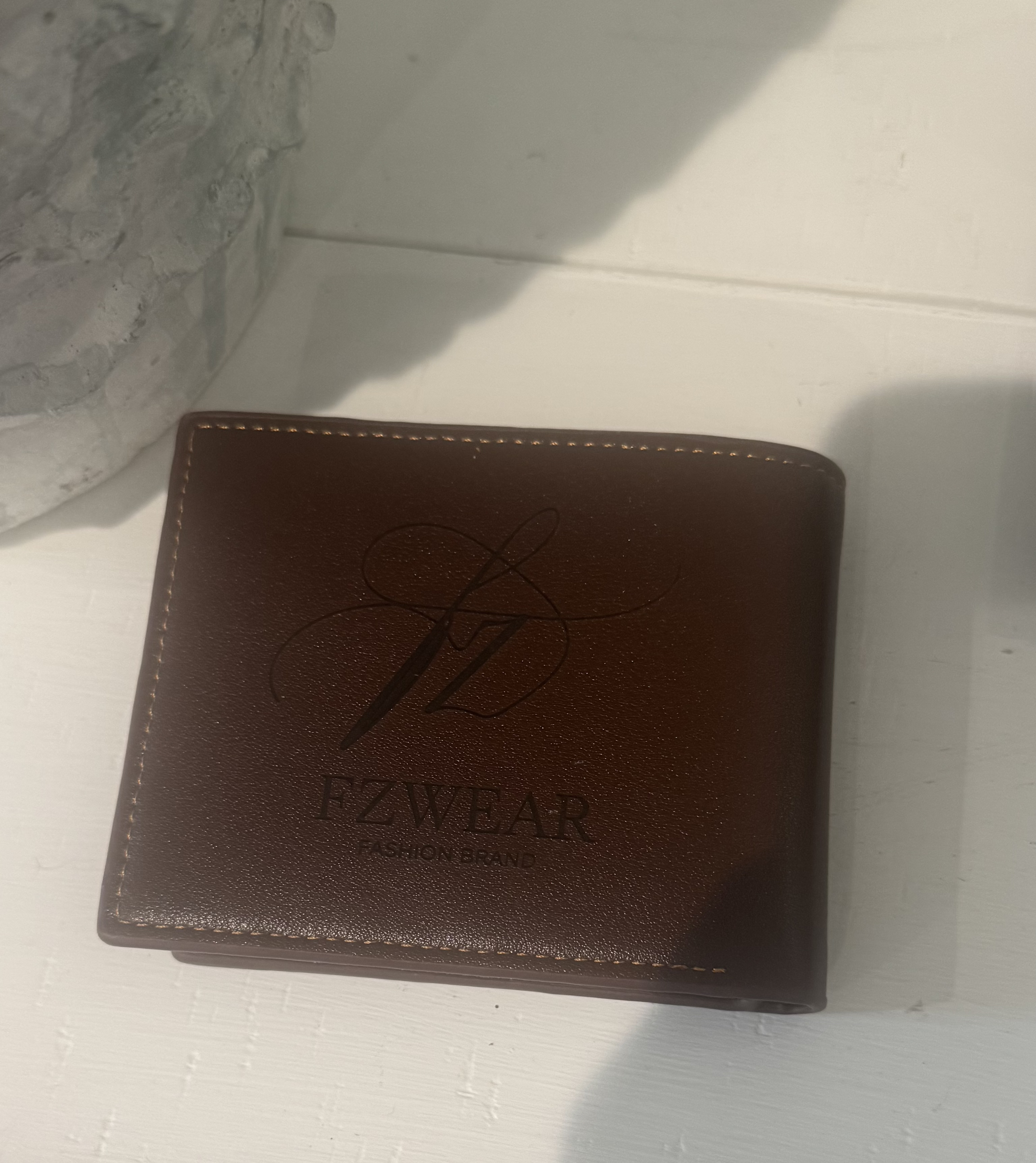 FZ Men's Custom Engraved PU Zippered Wallet