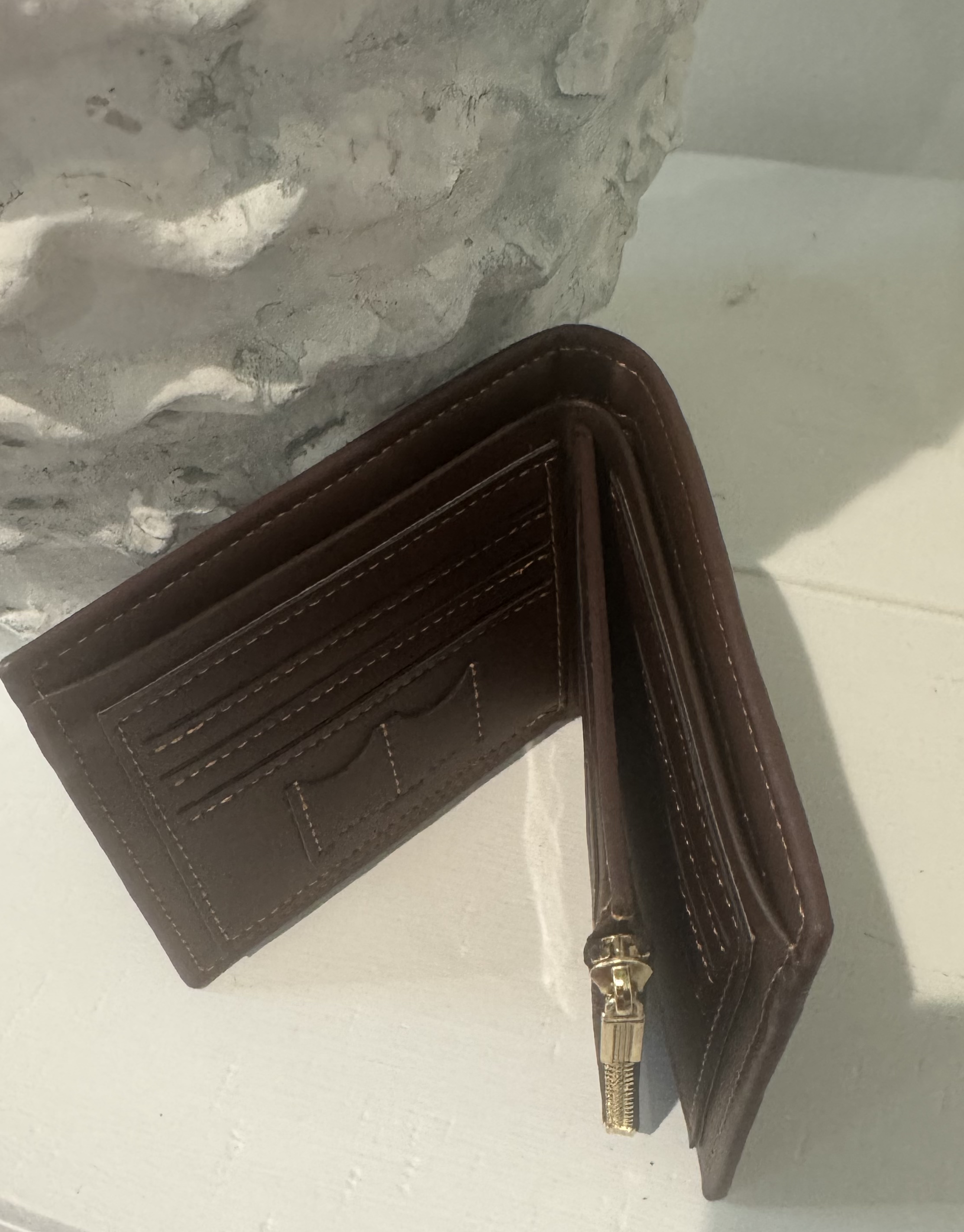 FZ Men's Custom Engraved PU Zippered Wallet