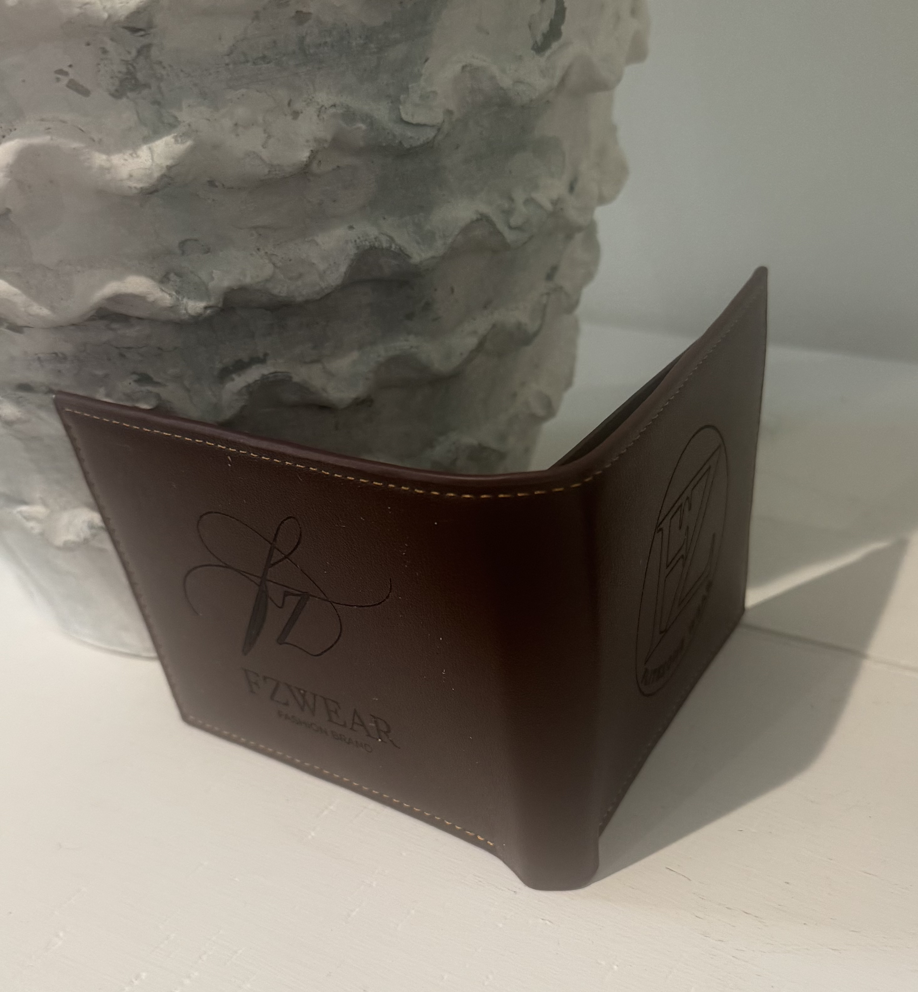 FZ Men's Custom Engraved PU Zippered Wallet