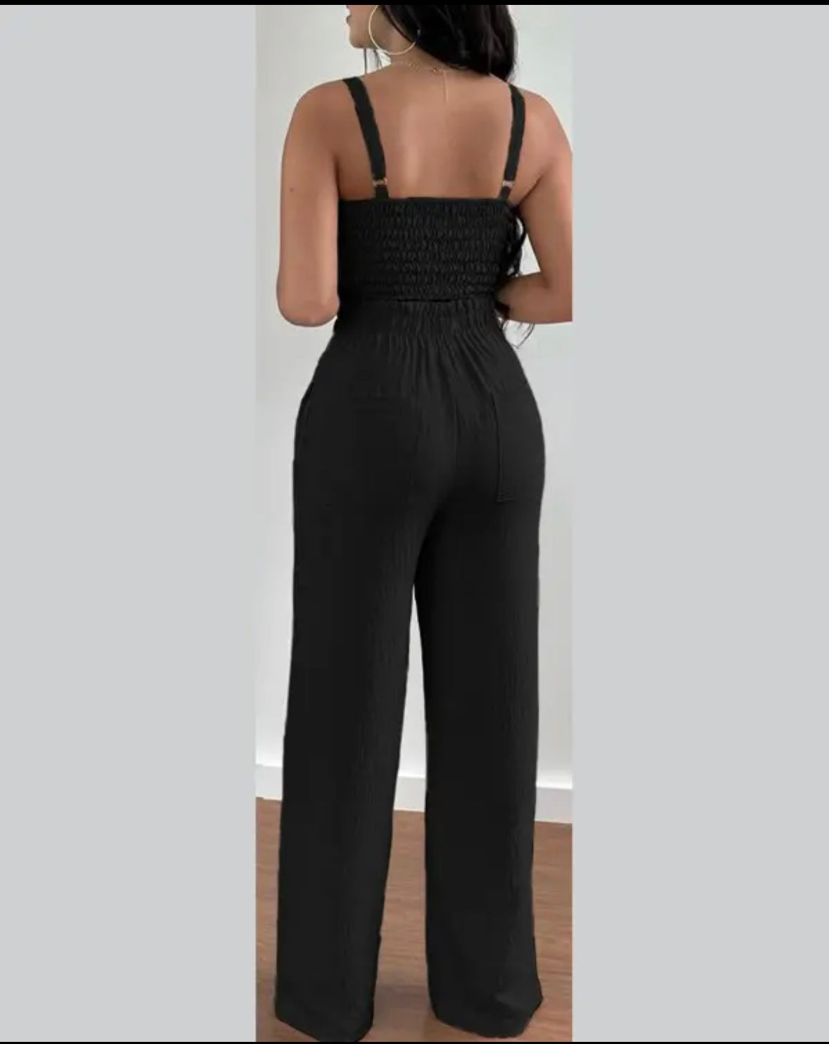 FZ Women's Shirred Design Wide Leg Pants Suit - FZwear