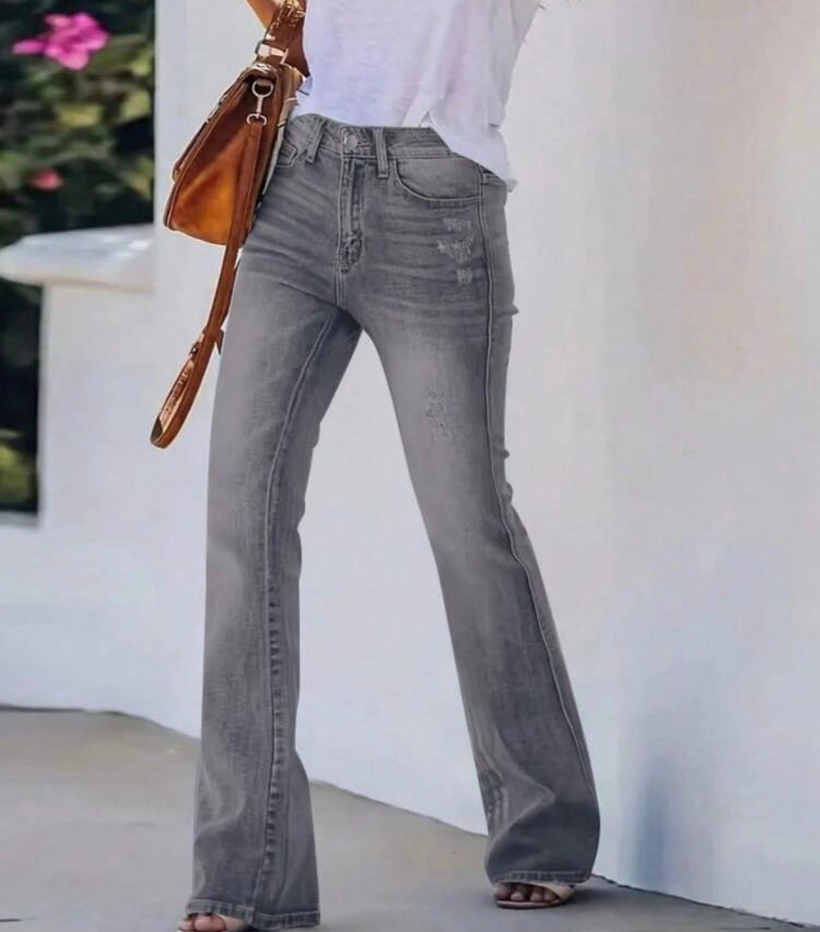 FZ WOmen's Faded Slim Fit Versatile Bootcut Denim Pants