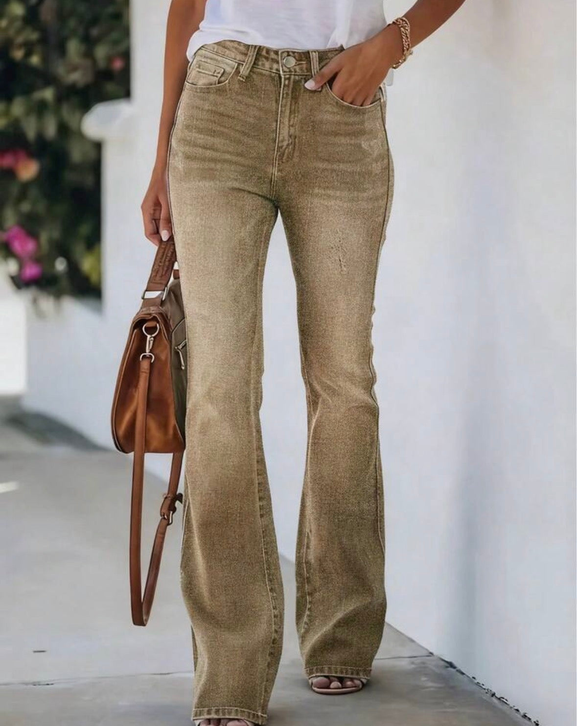FZ WOmen's Faded Slim Fit Versatile Bootcut Denim Pants