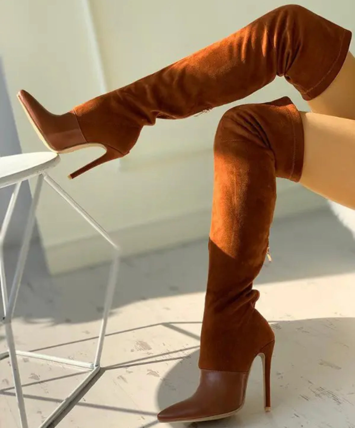 FZ Women's Pointed Toe Over The Knee Boots - FZwear