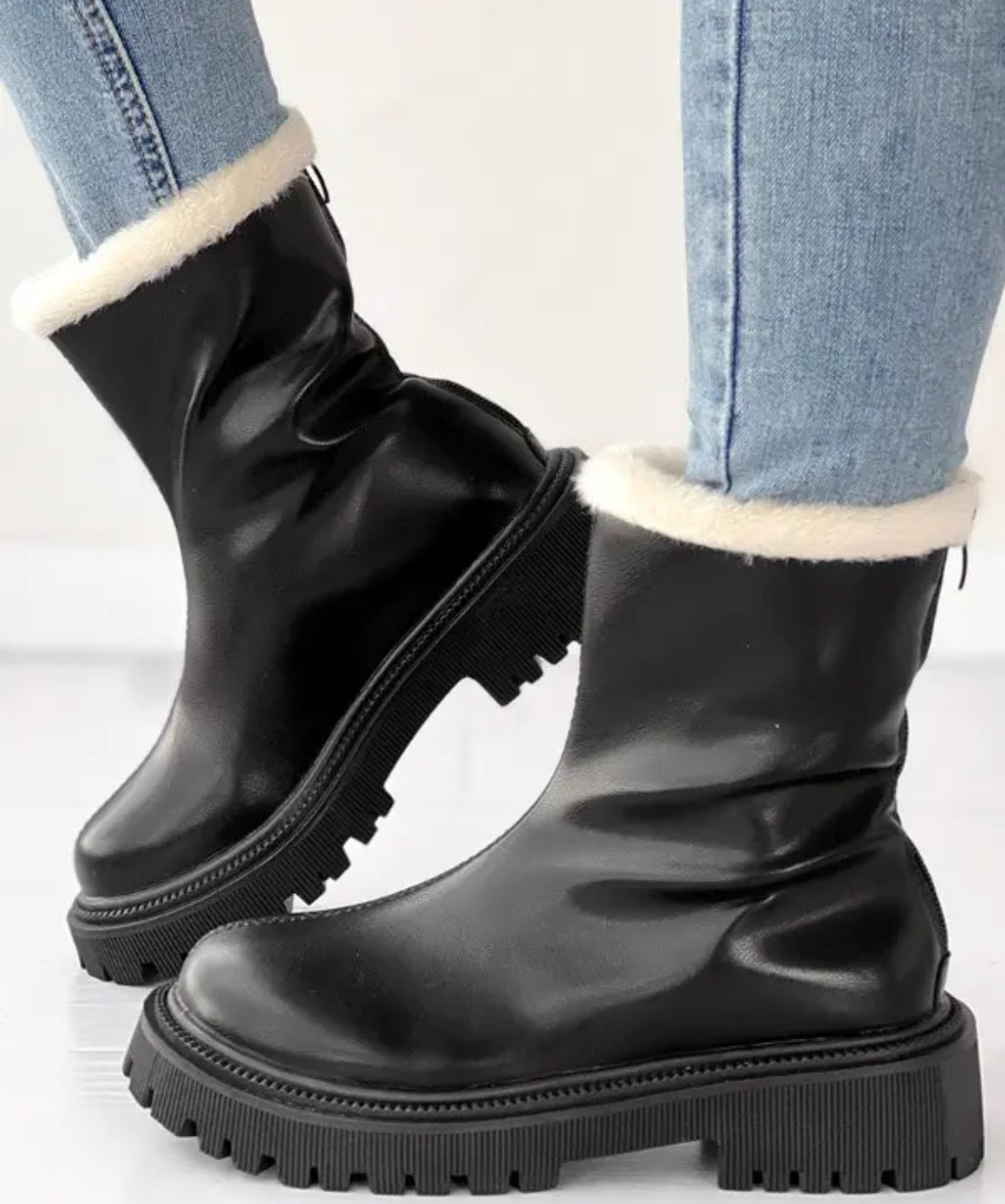 FZ Women's Zipper Design Fuzzy Winter Boots - FZwear