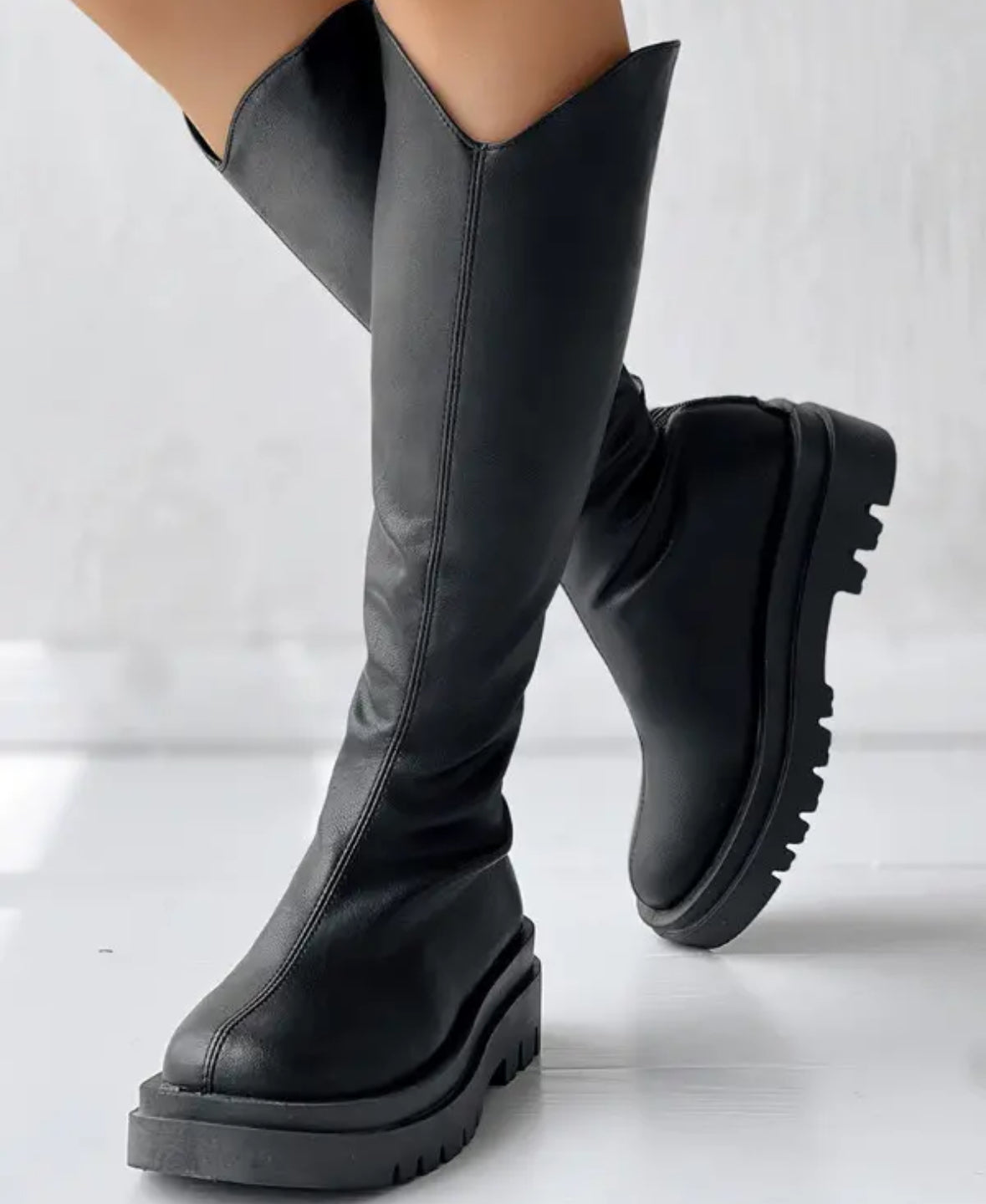 FZ Women's Round Toe Zipper Back PU Boots - FZwear