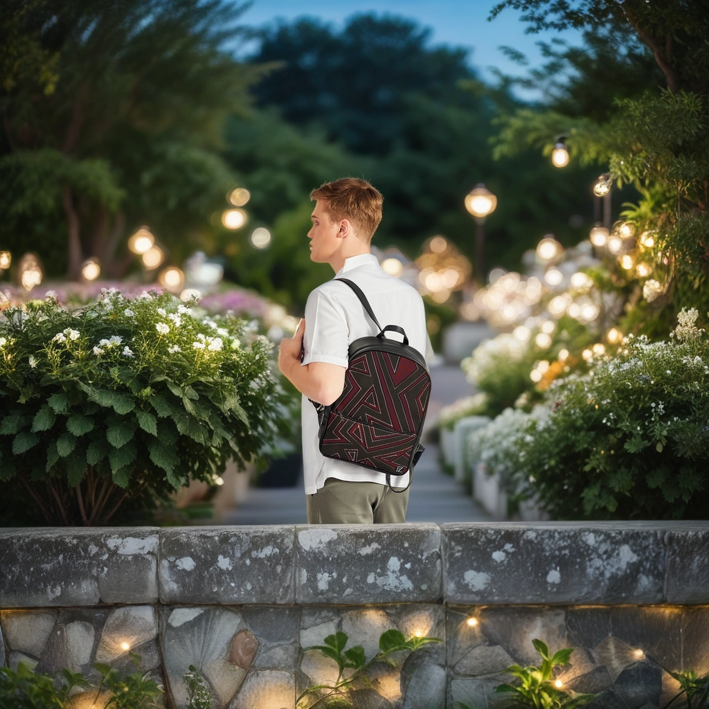 FZ AFRICAN PRINT Classic Faux Leather Backpack - FZwear