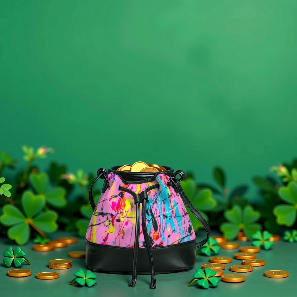 FZ Paint Mini Drawstring Bucket Bag