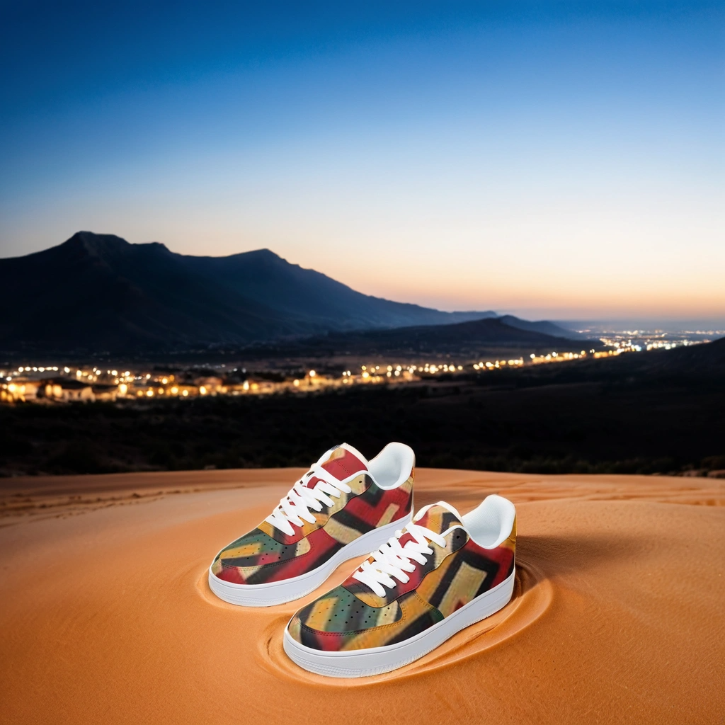 FZ African Print Unisex Low Top Leather Sneakers - FZwear