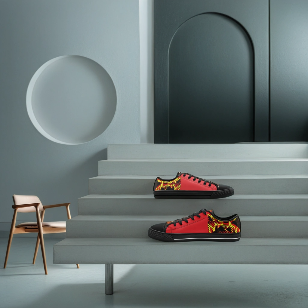 FZ African Print Unisex Low Top Canvas Shoes - FZwear