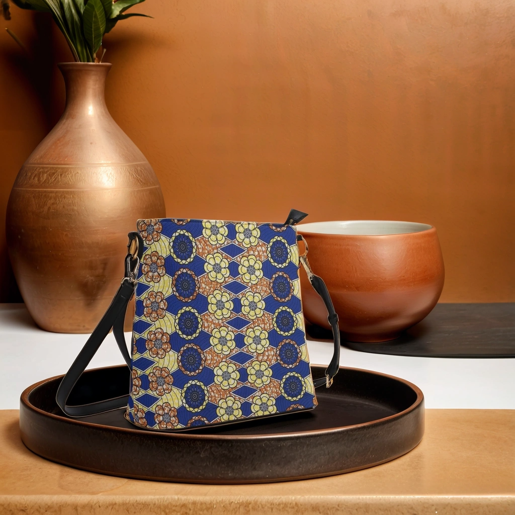 FZ Women's African Print PU Bucket Bag popcustoms