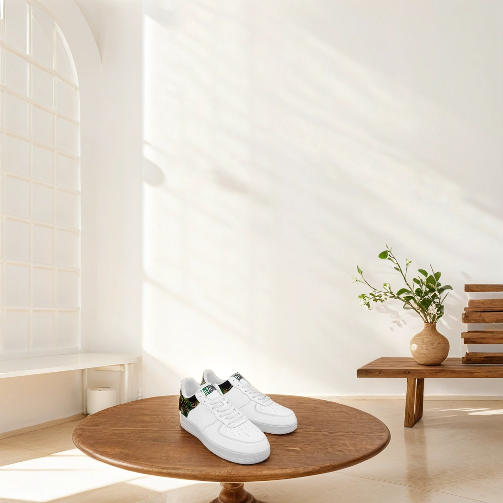 FZ Unisex African Print Low-Top Leather Sports Sneakers - FZwear