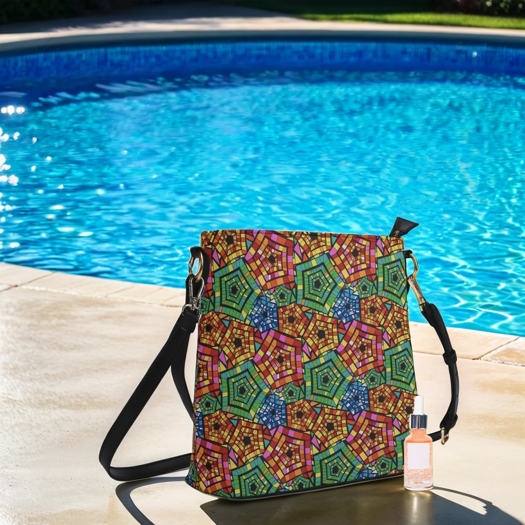 FZ Women's African Print PU Bucket Bag popcustoms