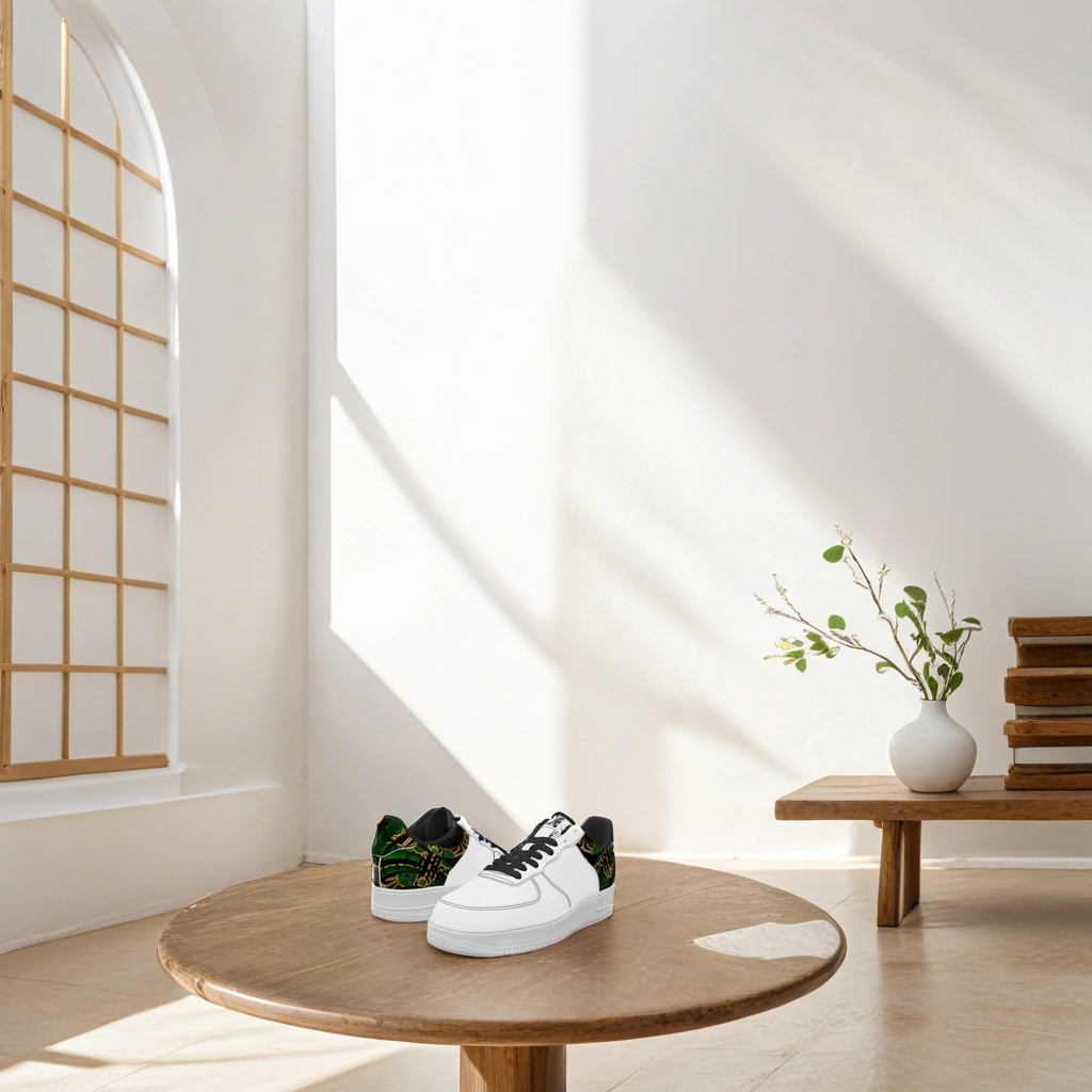 FZ Unisex African Print Low-Top Leather Sports Sneakers - FZwear