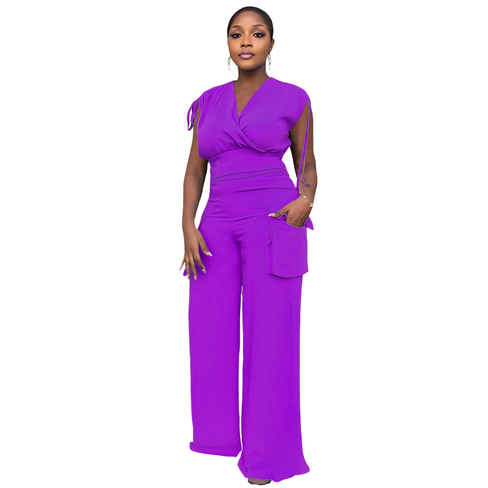 FZ Women's Drawstring High Waist Pants Suit - FZwear