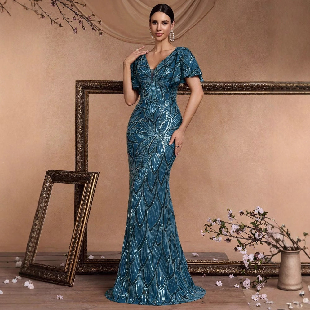 FZ Women's Sequin Cocktail Mermaid Evening Dress