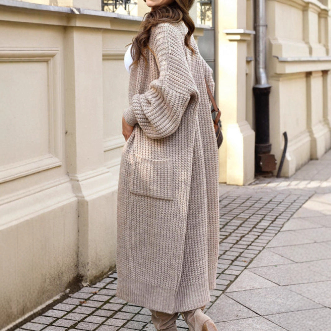 FZ Women's Casual Loose Pockets Long Sleeve Knitted Cardigan Jacket