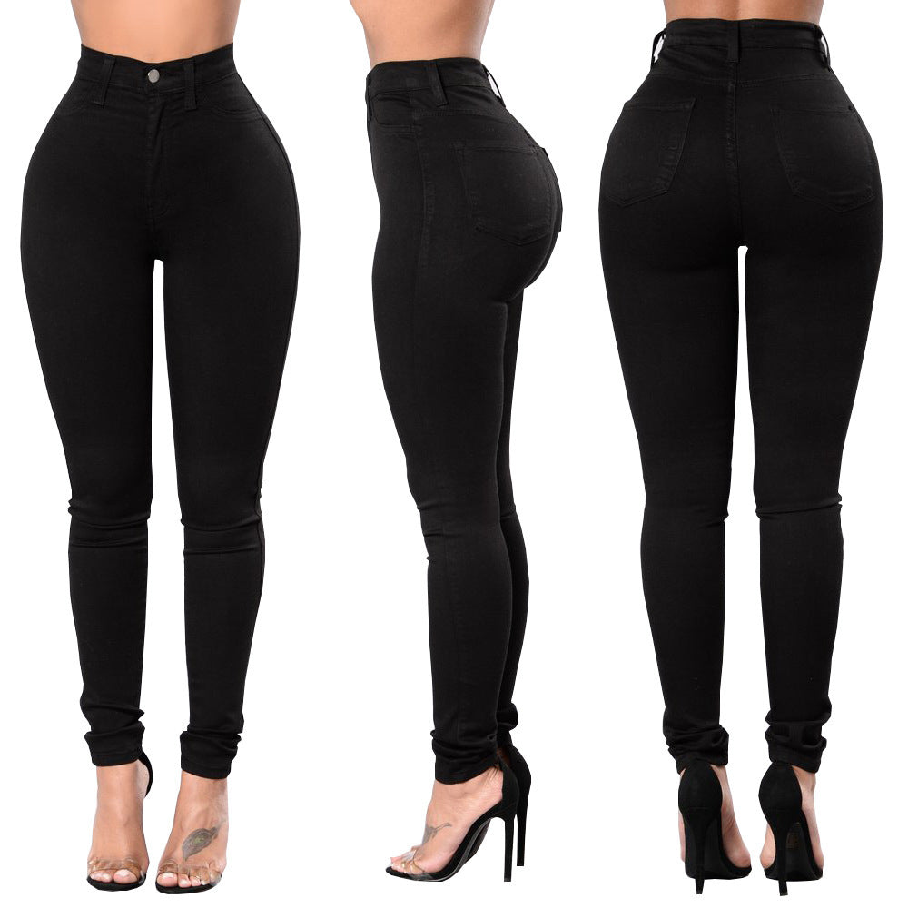 FZ Women's High Waist High Elasticity Slim Fitting Denim Pants - FZwear
