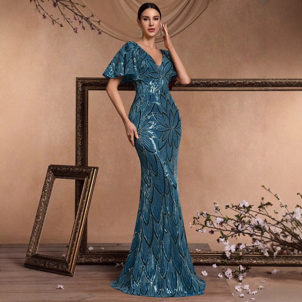 FZ Women's Sequin Cocktail Mermaid Evening Dress