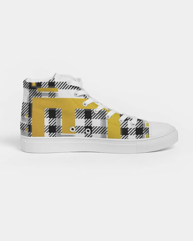 PLAID FLITE TOO Men's Hightop Canvas Shoe Kin Custom