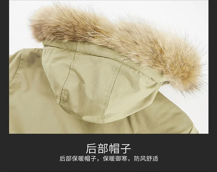 FZ Men's Parkas Slim Cold Resistant Breathable Hooded Jacket
