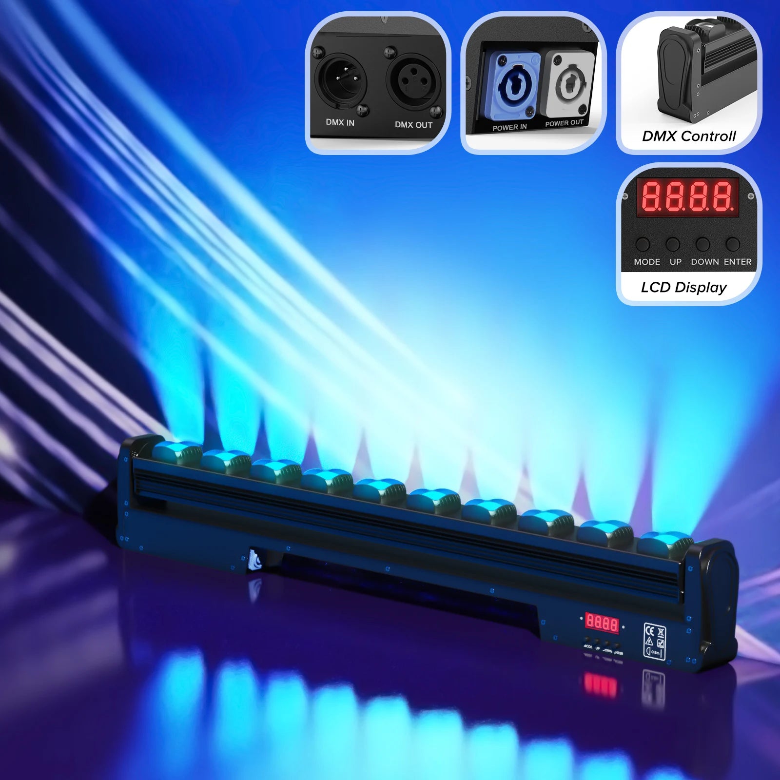 FZ 250W Swing Dot Beam Wall Washer Light With 10X25W LED RGBW Stage Lighting