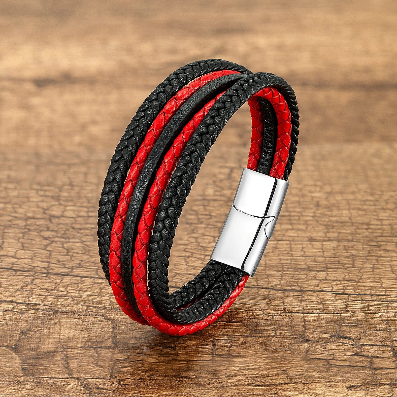 FZ Multilayer Hand-Woven Leather Wrap Vintage Style Bracelet