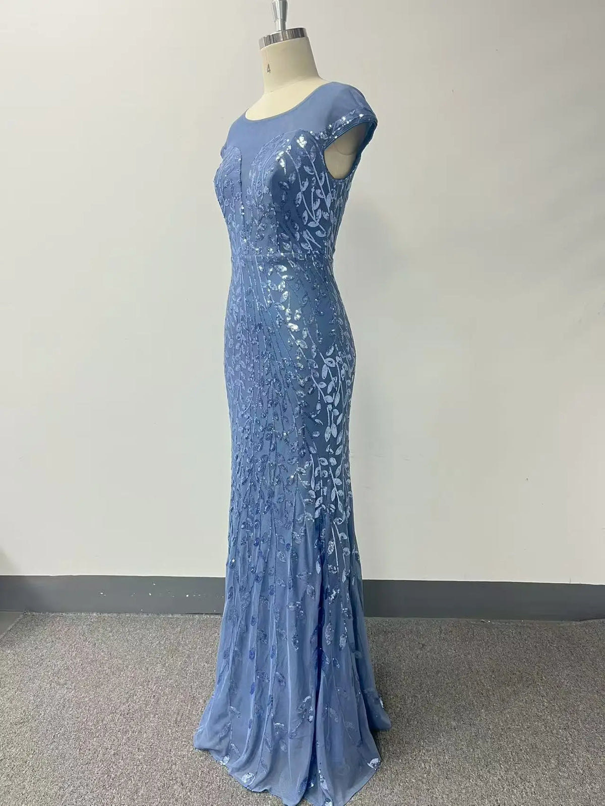 FZ Women Long Sequin Mermaid Floor-Length Cocktail Evening Dress