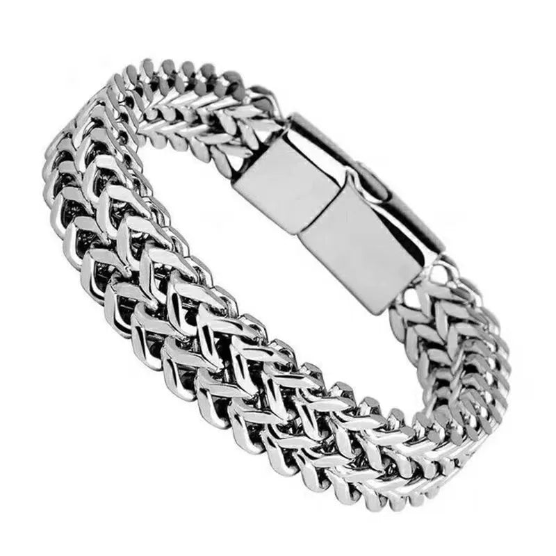 FZ Hidden Locks 10MM Stainless Steel Hand Chain Bracelet - FZwear