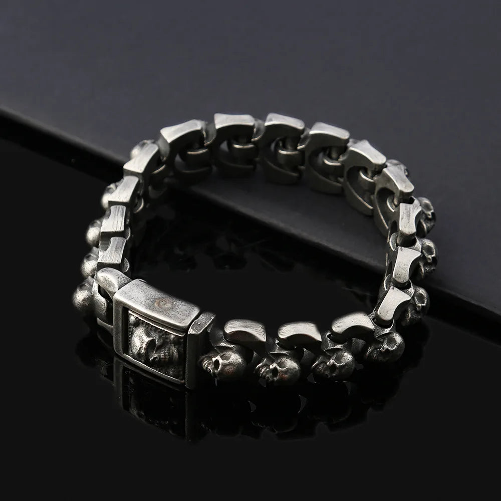 FZ Stainless Steel fDomineering Hip Hop Style Skull Bracelet DSers