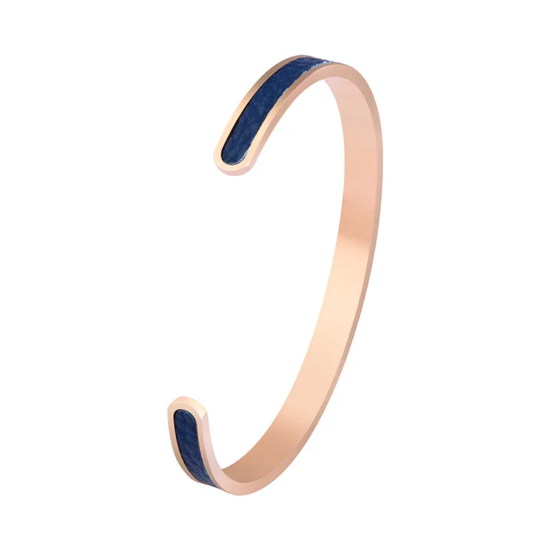 FZ Cuff Adjustable Stainless Steel PU Leather Bracelet - FZwear