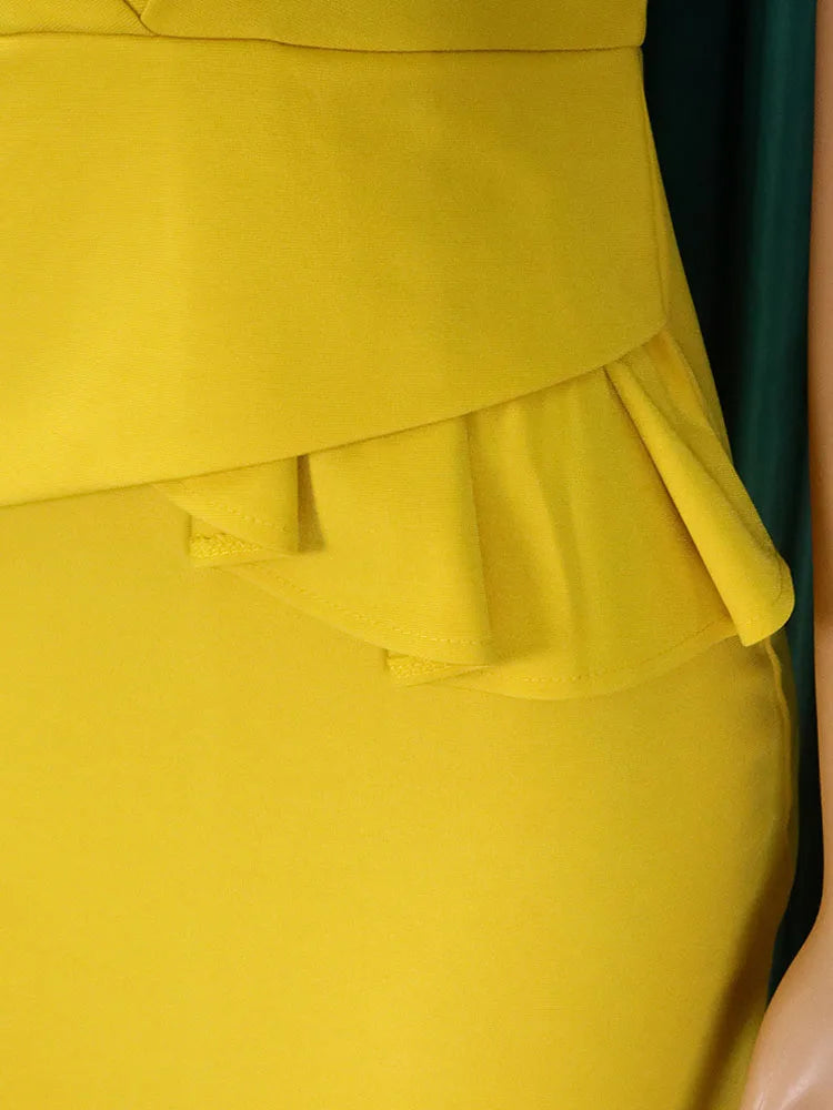 FZ Women's Ruffle Sleeveless Tight Mini Curvy Dress