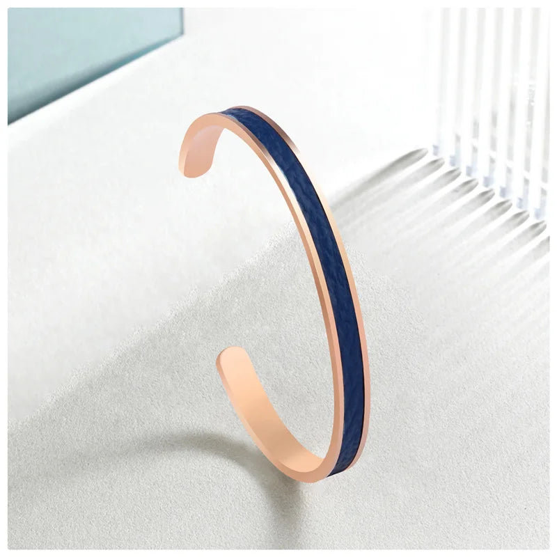 FZ Cuff Adjustable Stainless Steel PU Leather Bracelet - FZwear