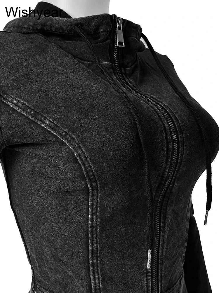 FZ Women's Sportswear Wash Retro Two 2 Piece Flared Pants Suit