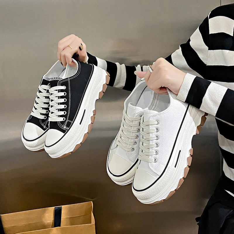 FZ Women's Vulcanize Platform Canvas Shoes