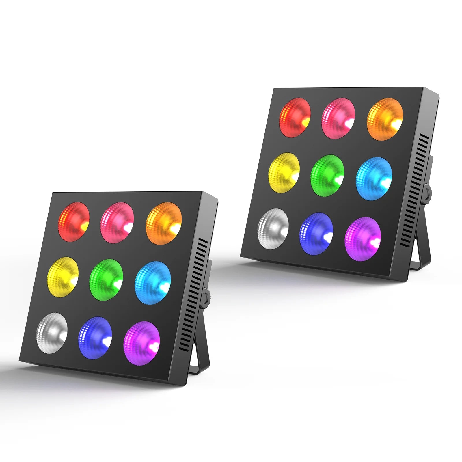 FZ 2Pcs 9-Eye COB Matrix Light 9X12W RGBW LED Par Lighting