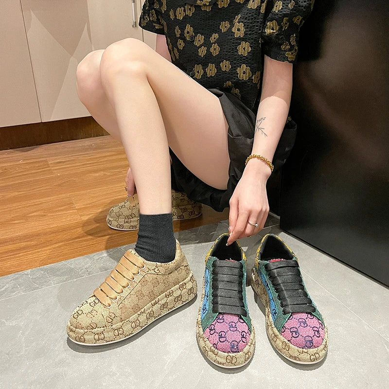 FZ Women's Rhinestone Casual Platform Sports Shoes