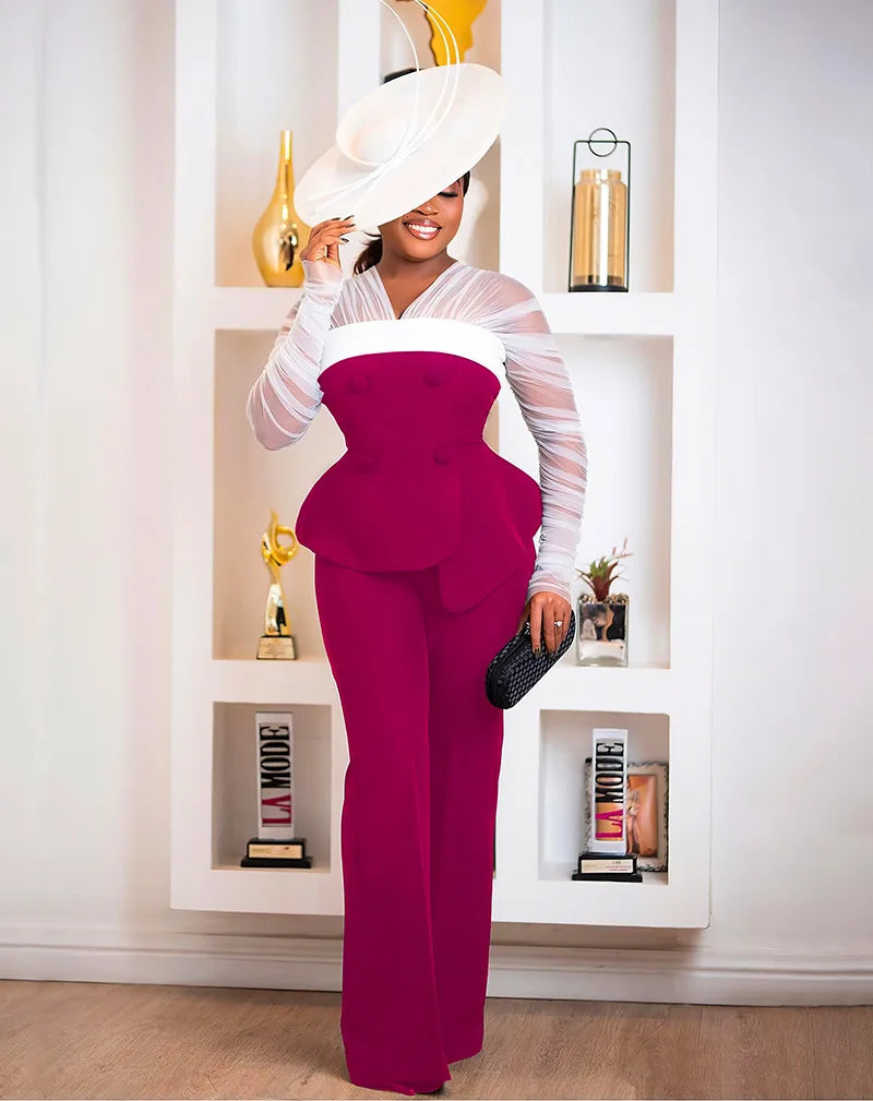 FZ Women's Pullover Long Sleeve Two Piece Pants Suit - FZwear