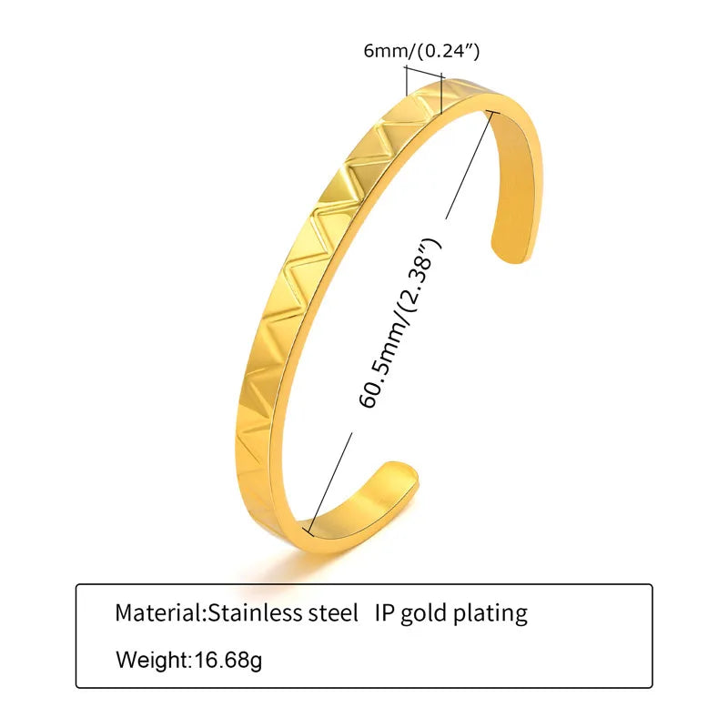 FZ Stainless Steel Viking Norse Wristband Cuff Bracelet - FZwear