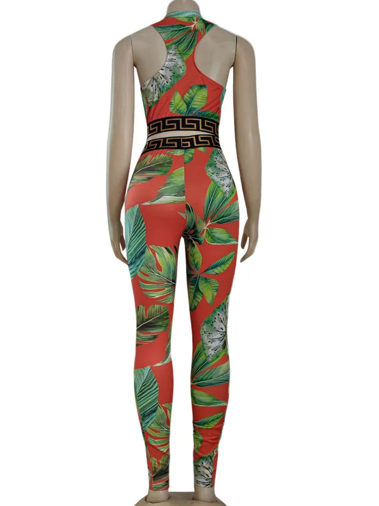 FZ Women's Sexy Print Skinny Two Pieces Pant Suit - FZwear