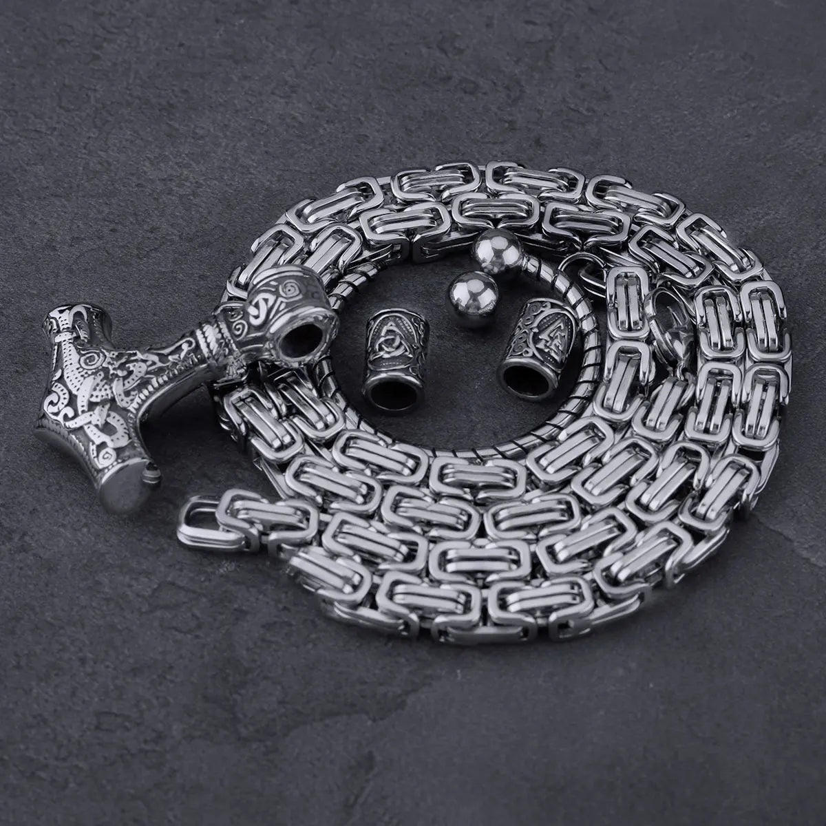 FZ Stainless Steel Thor's Hammer Nordic Viking Necklace DSers