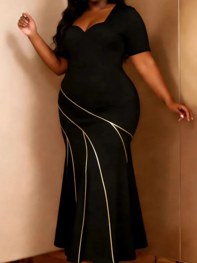 FZ Women's Plus Size Loose Street Maxi Evening Dress